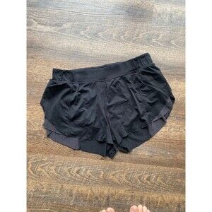 Women's Lululemon Shorts Size 6 With Liner Black